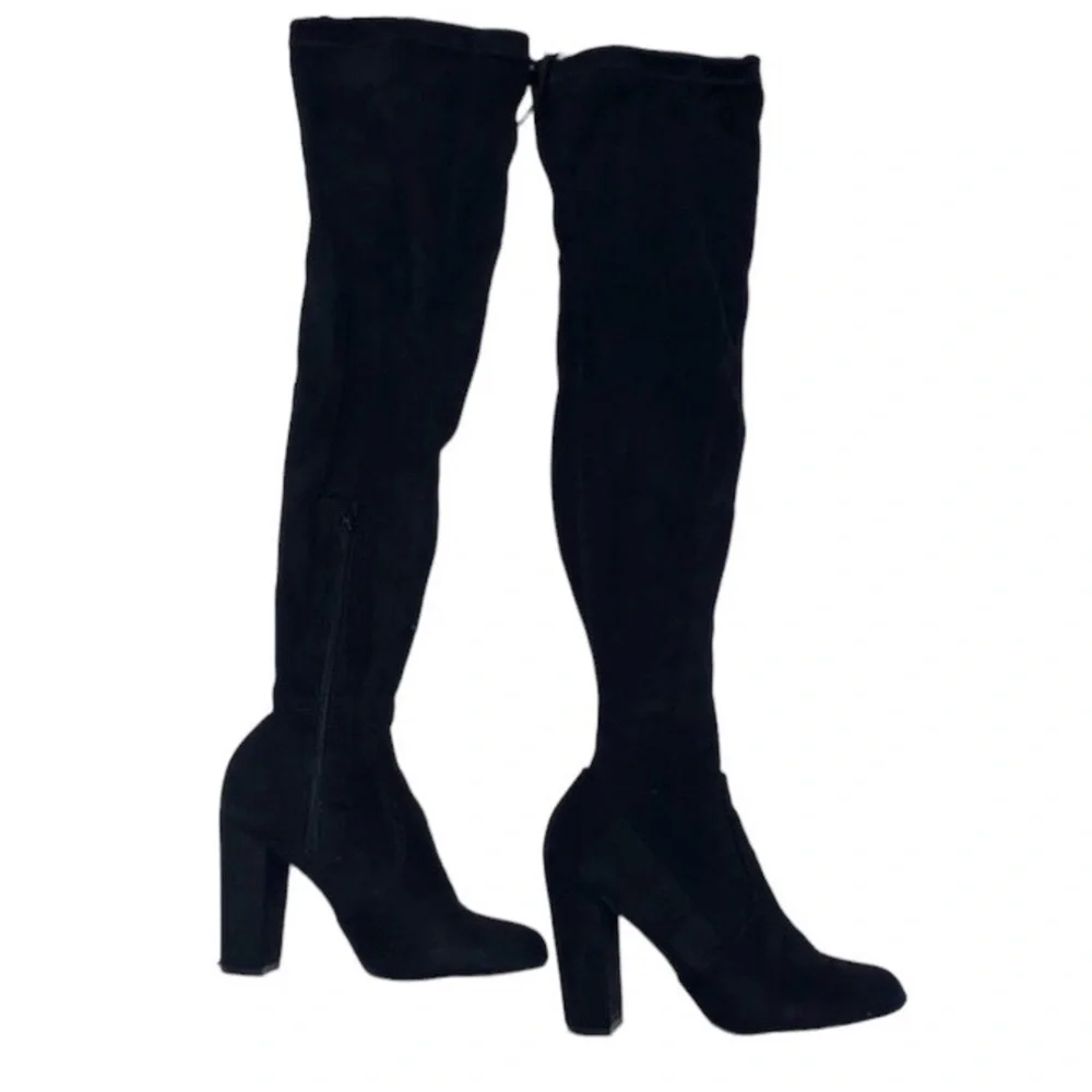 Lulus so much yes black suede over the knee boots size 9
